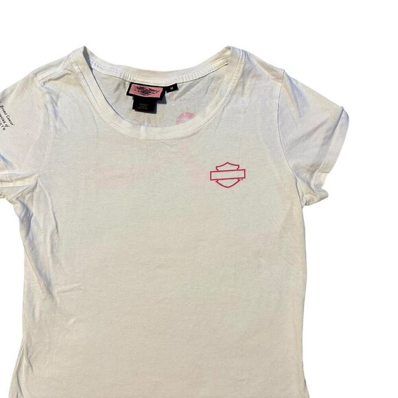 Harley Davidson Women's Breast Cancer Awareness Tee Size M - Picture 3 of 9